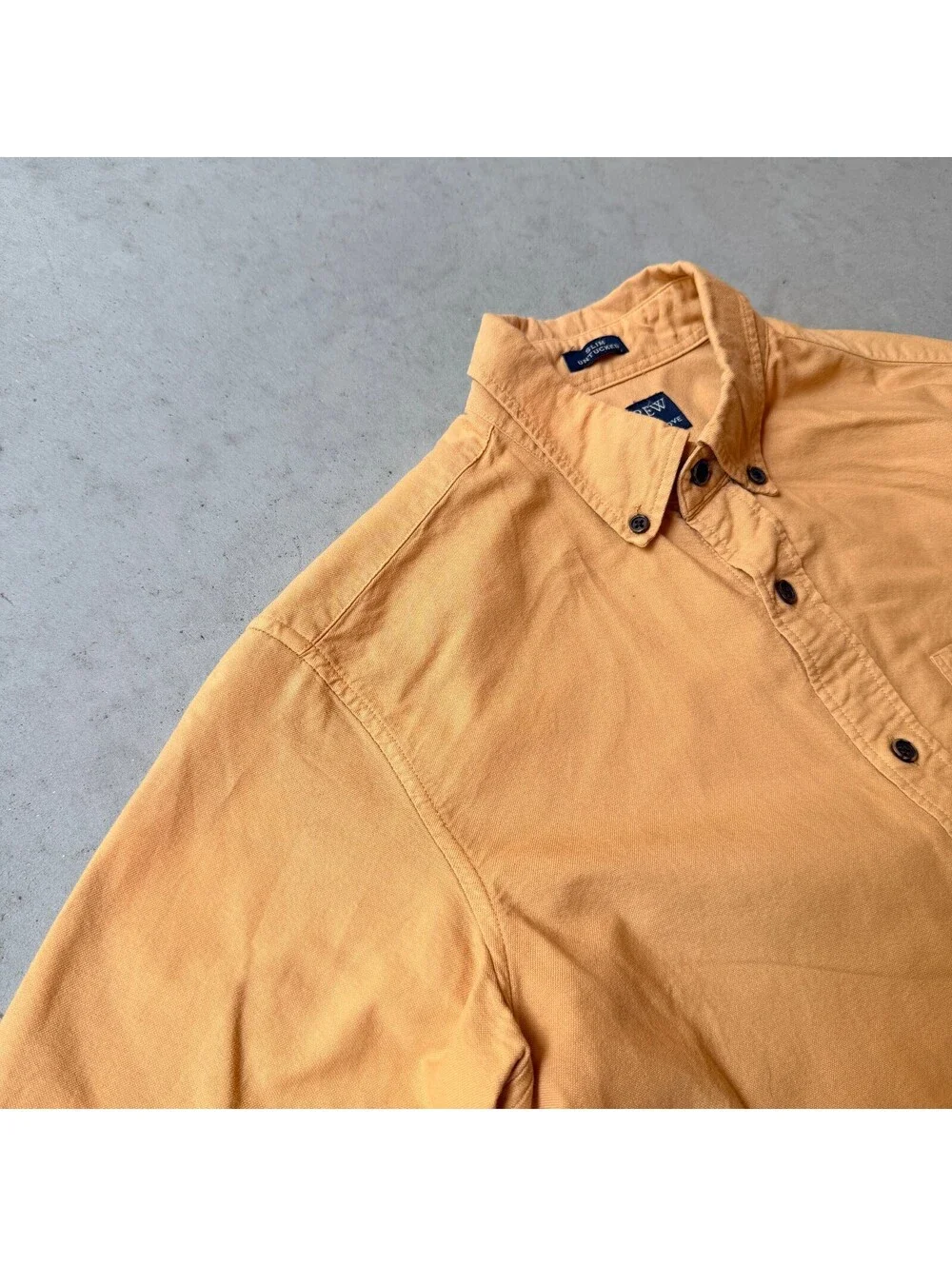 J.Crew Slim Untucked Garment Dye Button-Down Shirt in Mustard, Size S
